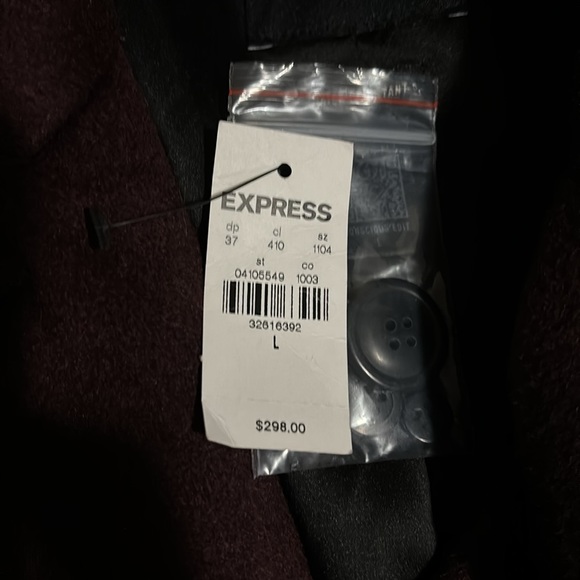 Express Dark Burgundy Trench - Picture 3 of 4